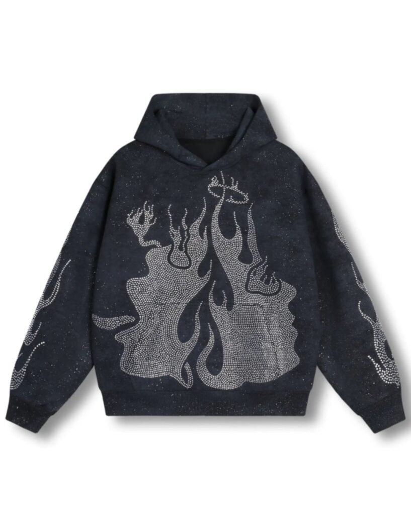 Sudadera "Blazing Rhinestone" – Falla Fire Luxe Hoodie