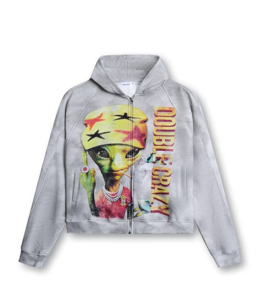 Sudadera Full-Zip "Alien OG" – Falla Retro-Futuristic Hoodie
